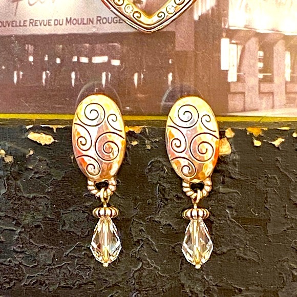 Brighton HEARTLAND Silver Heart Swarovski Crystal Necklace Bracelet Earring RARE - Picture 6 of 17